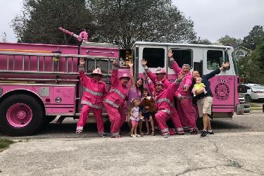 Pink Heals Pink fire truck