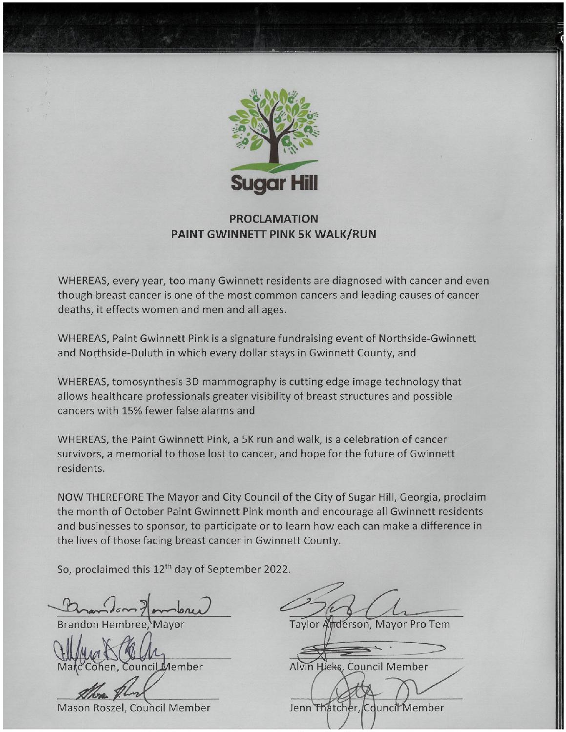 Sugar Hill proclamation